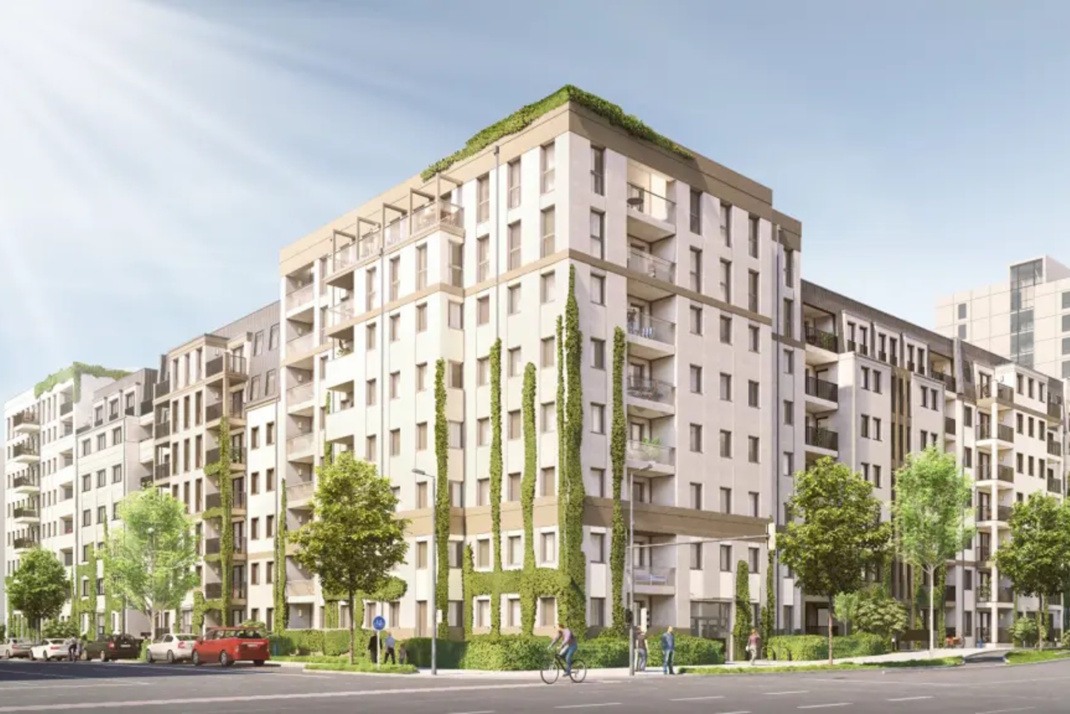 Das geplante Wohnensemble an der Johannisallee. Visualisierung.