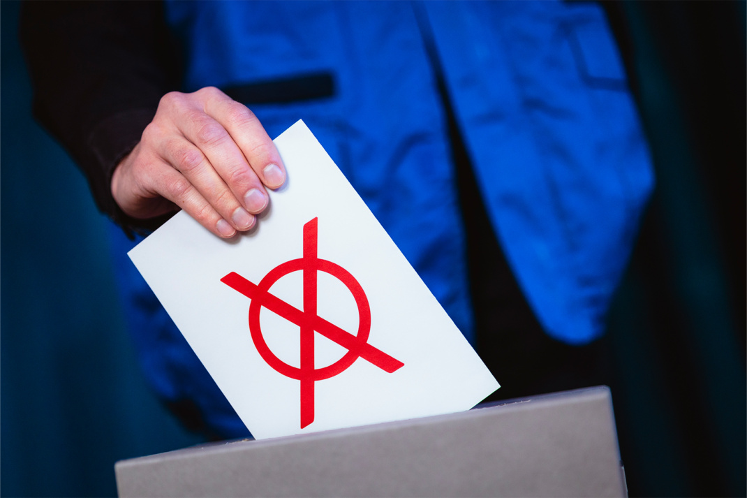 Wahlkreuz für den Betriebsrat