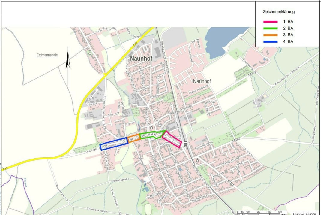 Übersichtsplan der Bauabschnitte