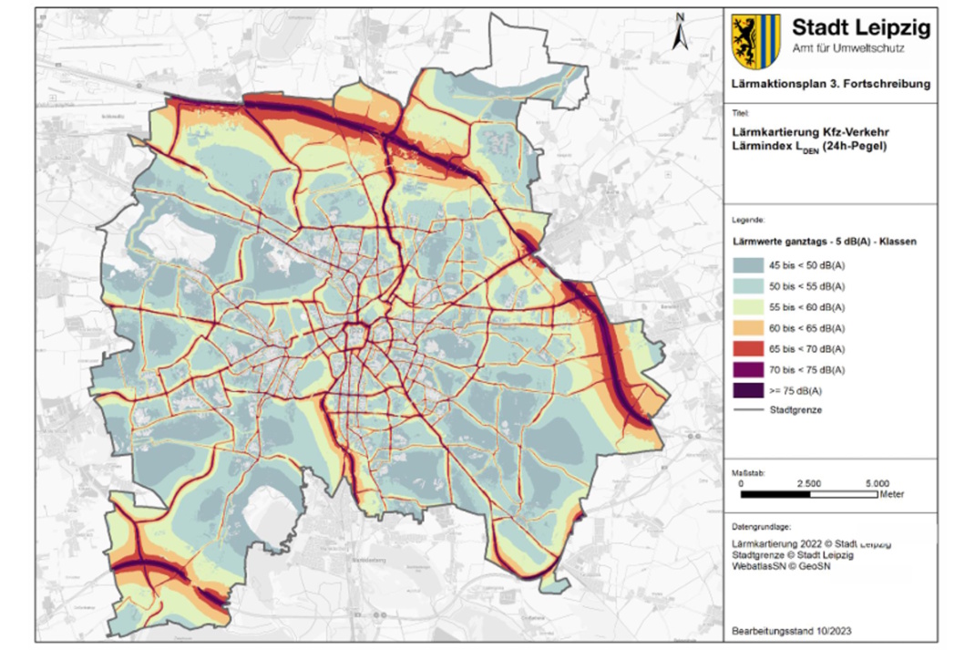 Grafische Darstellung zu Kfz-Lärm.