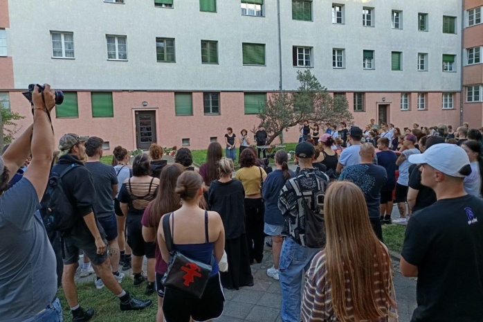 Gedenkveranstaltung in Reudnitz. Foto: LZ