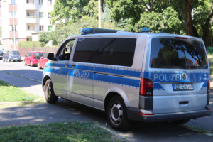 Polizeifahrzeug.