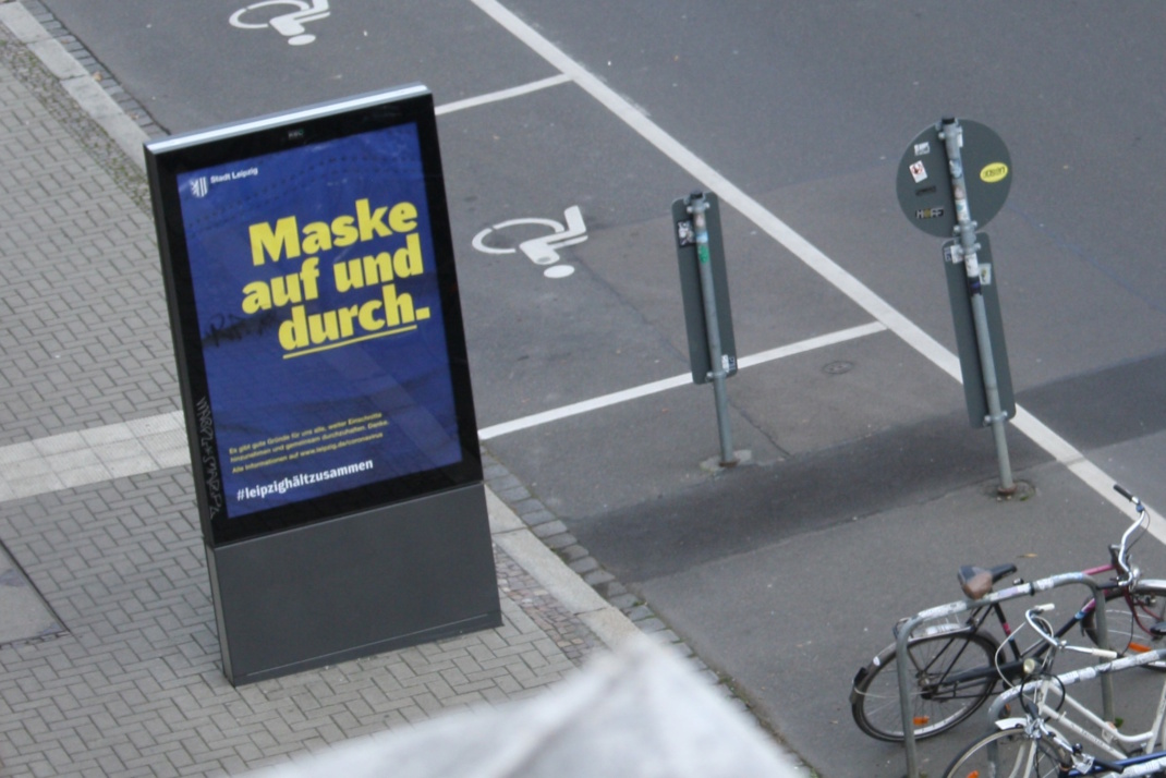Leipziger Straßenbild zur Corona-Zeit. Foto: Ralf Julke