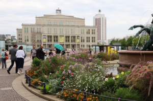 Blick zum Opernhaus am Augustusplatz.