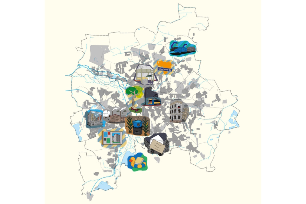 Die interaktive Karte für "Stadt in Bewegung". Grafik: Institut für Länderkunde
