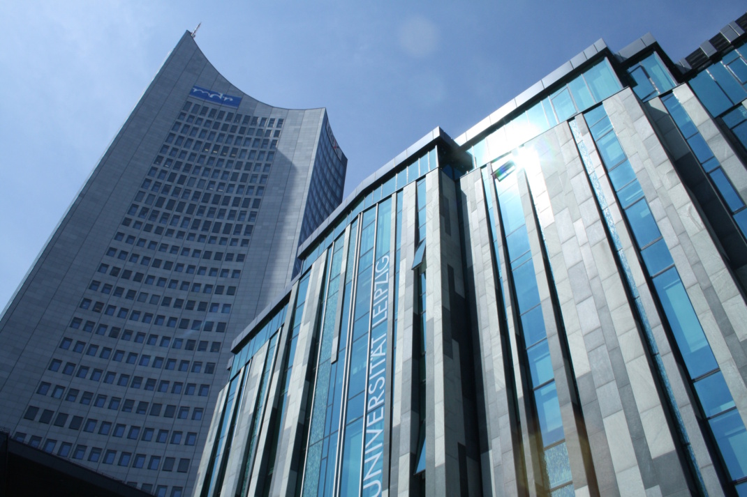 Das Augusteum der Uni Leipzig am Augustusplatz.