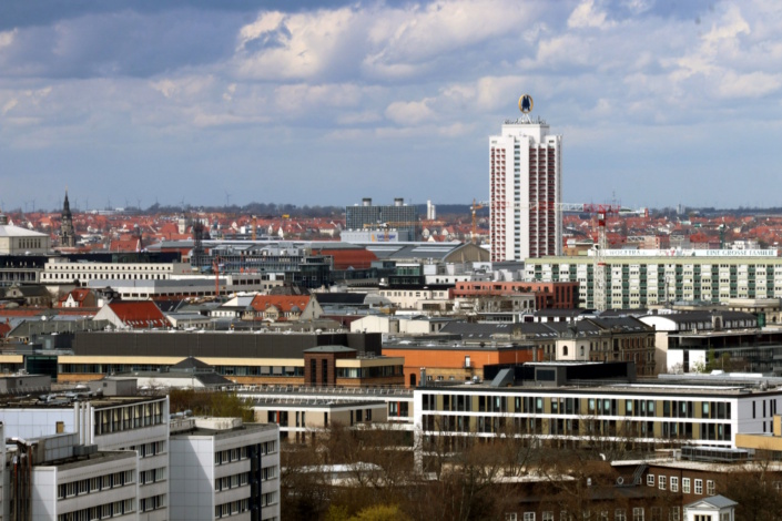 Blick über Leipzig.