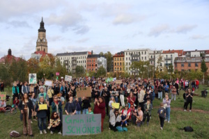 Demonstration auf dem Jahrtausendfeld, Menschenmenge.