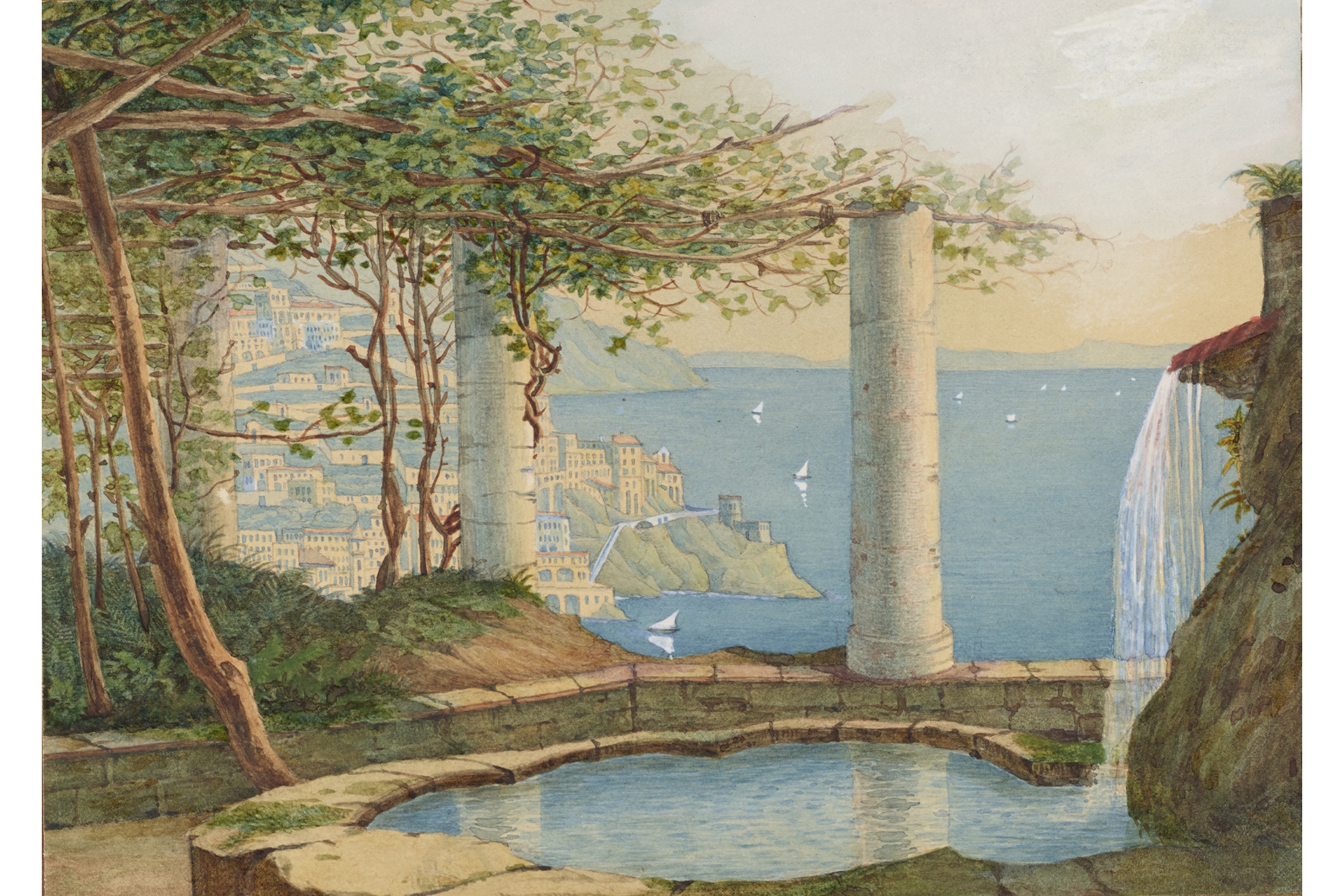 Felix Mendelssohn Bartholdy (1809-1847): Blick auf Amalfi, 1831. Foto: Mendelssohn-Haus Leipzig