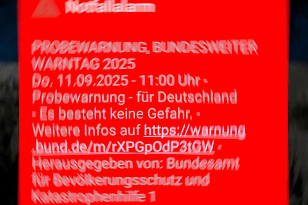 Screenshot Warnmeldung.