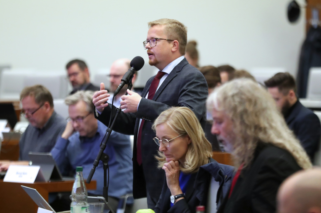 Frank Franke in der Ratsversammlung.