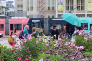Touristische Führung auf dem Augustusplatz. Foto: Ralf Julke
