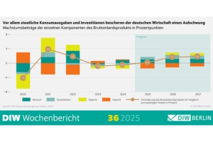 Prognose der Wirtschaftsentwicklung. Grafik: DIW Berlin