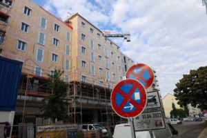 Aktuelles Holzbauprojekt in der Alfred-Kästner-Straße / Ecke Bernhard Göring-Straße.