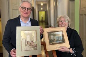 Julia Rosenthal und Patrick Schmeing, Direktor und Geschäftsführender Vorstand des Mendelssohn-Hauses. Foto: Mendelssohn-Haus Leipzig