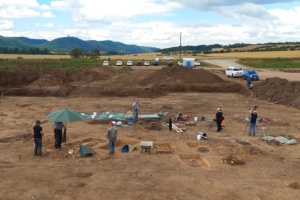 Ausgrabung im Jahre 2020 auf dem Gräberfeld von Brücken, Landkreis Mansfeld-Südharz (Sachsen-Anhalt).