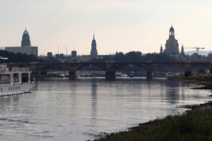 Blick auf die Kulisse von Dresden.