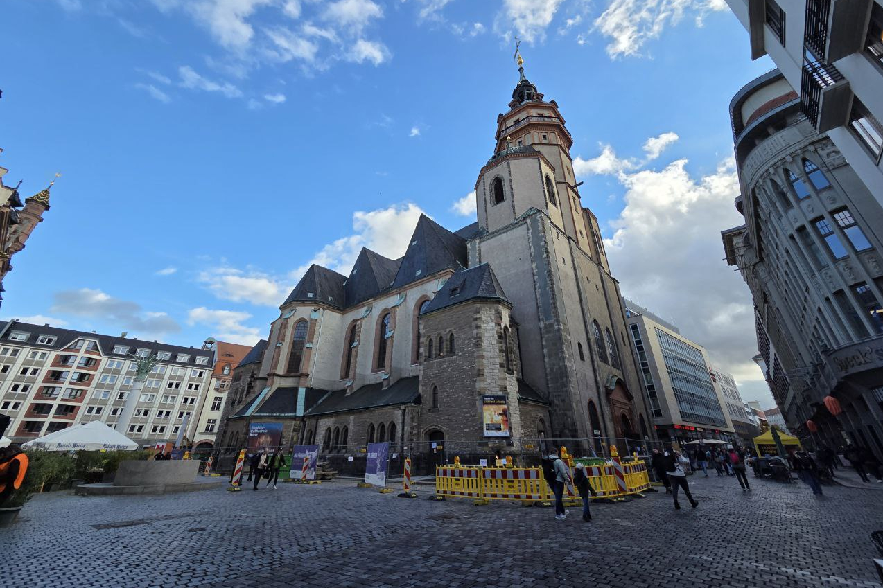 Ausgangspunkt damals wie heute: Nikolaikirche in Leipzig. Foto: Jan Kaefer