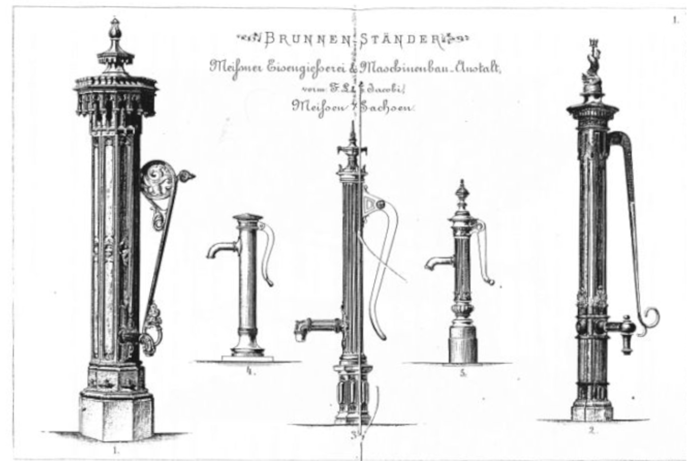 Pumpenprospekt der Jacobiwerke Meißen, 1870er Jahre. Foto: Stadtarchiv Leipzig