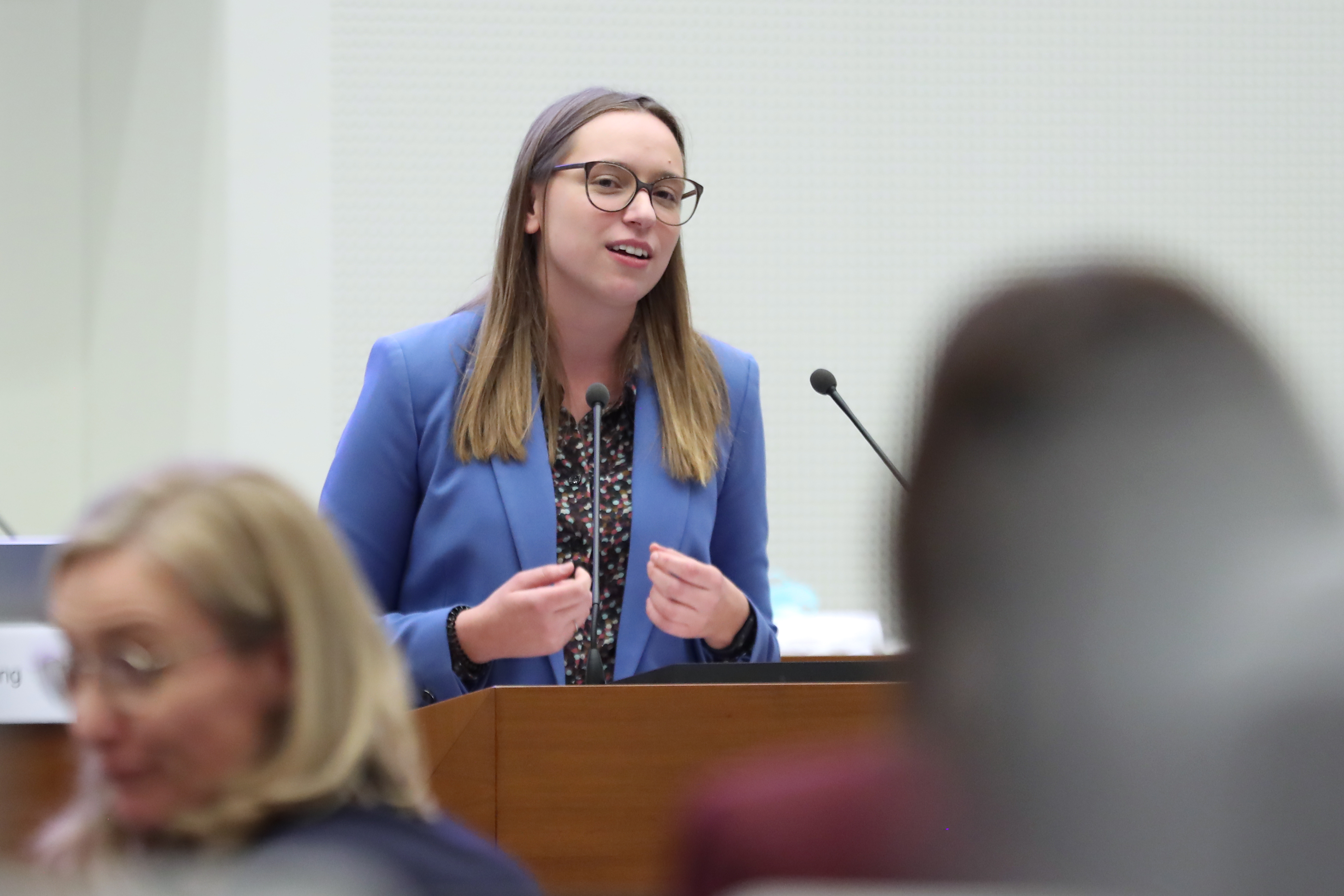 Frau Christina März (SPD) im Leipziger Stadtrat am 29.10.25. Foto: Jan Kaefer
