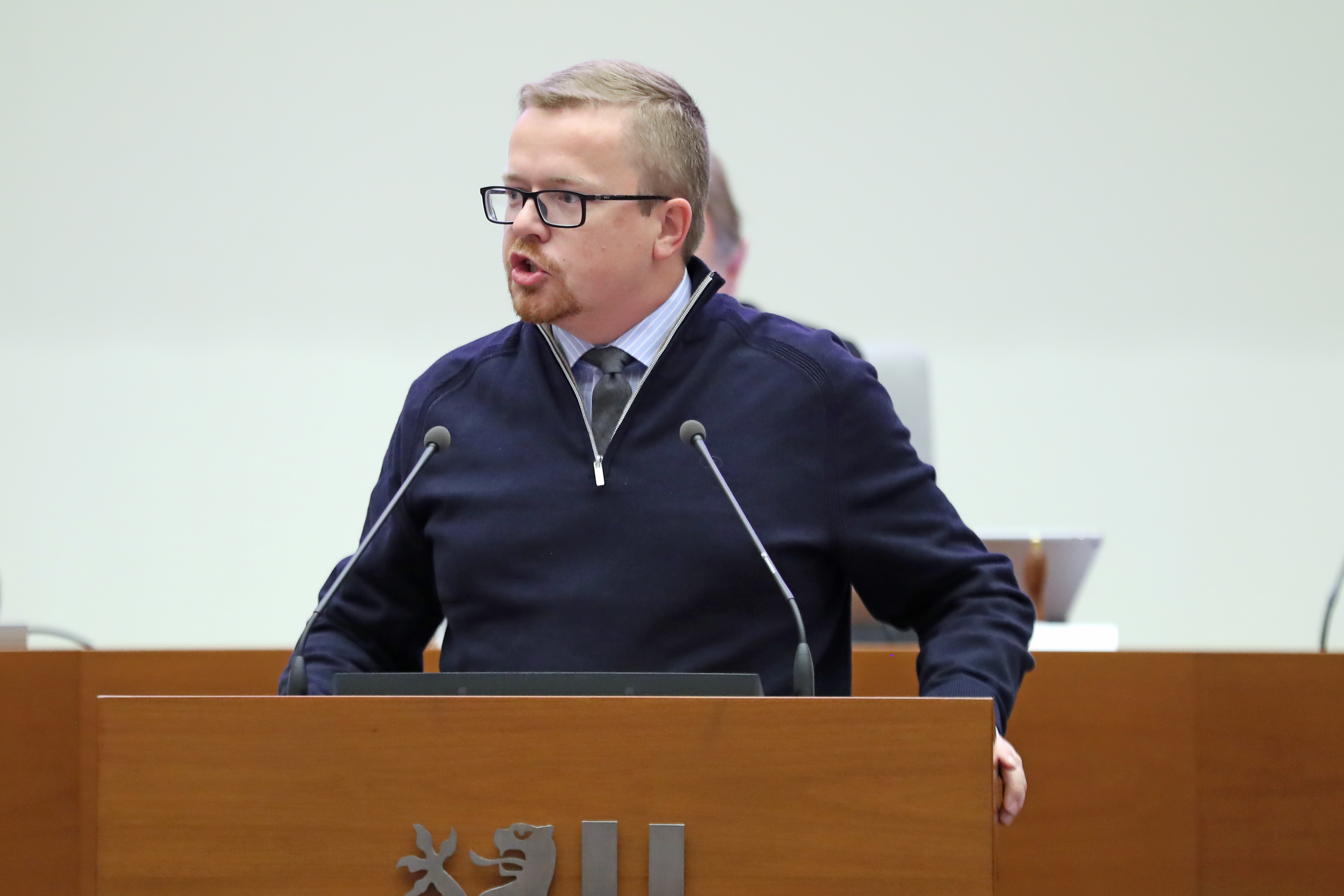Herr Frank Franke (SPD) im Leipziger Stadtrat am 29.10.25. Foto: Jan Kaefer