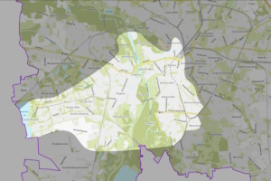 Das Gebiet, für das die Handyapp in Leipzig schon "Grüne Wellen" ausweist. Karte: Stadt Leipzig