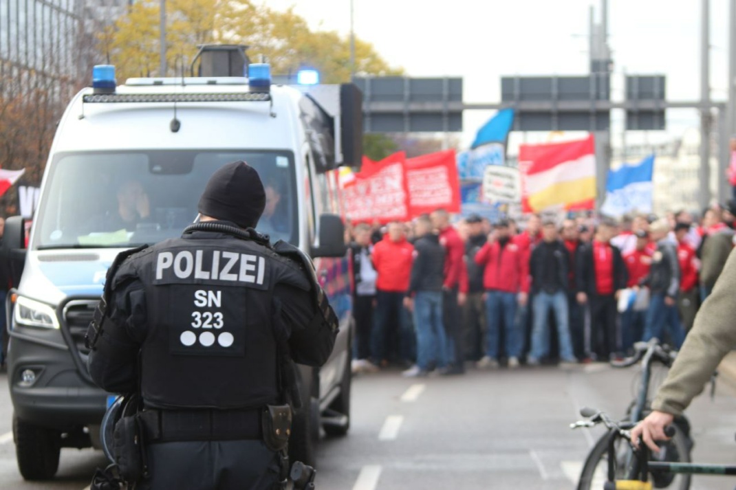Polizeieinsatz am 16. November. Foto: Lucas Böhme