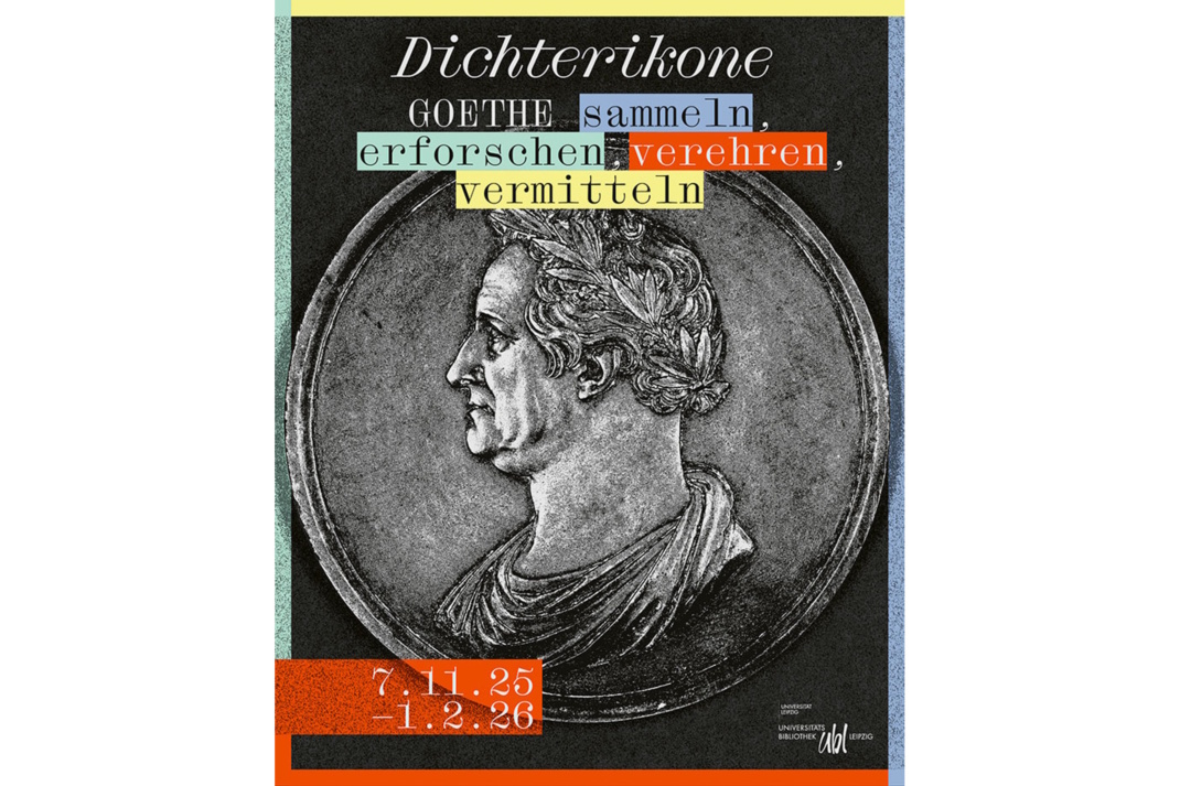 Dichterikone. GOETHE sammeln, erforschen, verehren, vermitteln. Grafik: Felix Roller