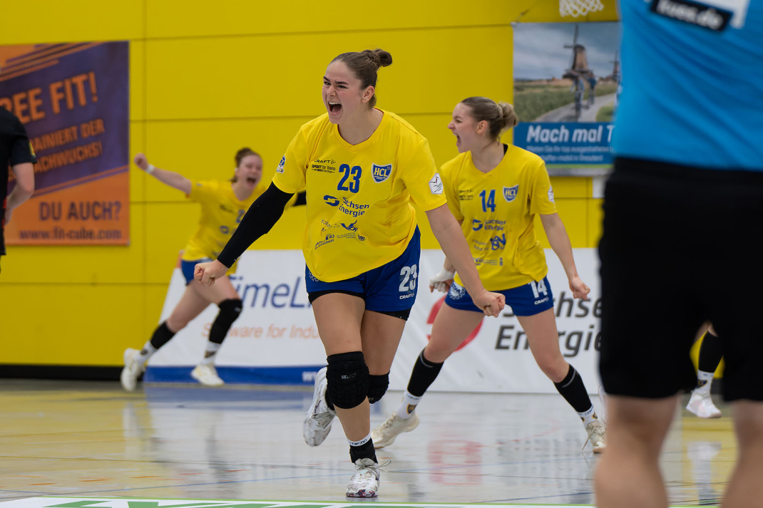 Echte Emotionen und eine in allen Belangen überzeugende Leistung zeigten Marlene Tucholke und der Rest ihres Teams beim verdienten Sieg des HC Leipzig im Sachsenderby gegen den HC Rödertal