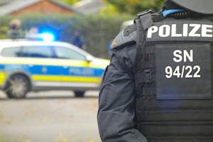 Polizei im Einsatz.