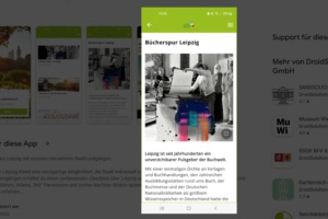 Die App zur Leipziger Bücherspur. Screenshot: LZ