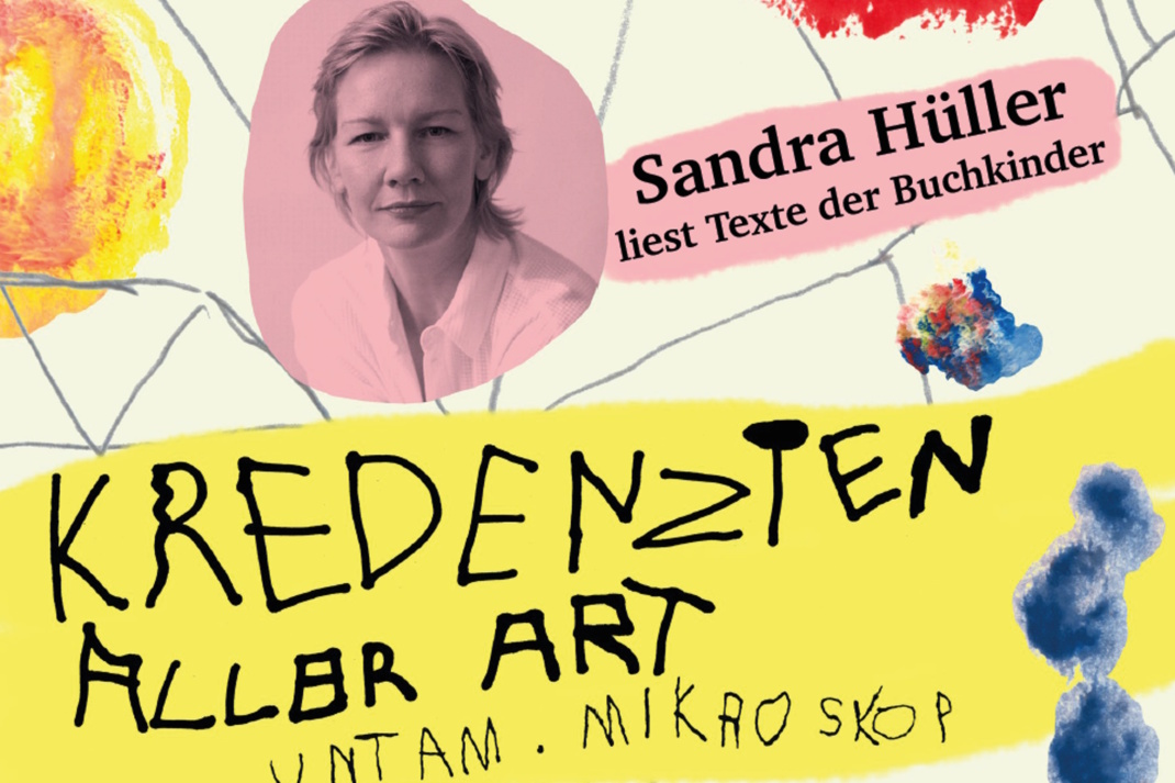 Benefiz-Lesung mit Sandra Hüller am 21. November im Felsenkeller. Plakat: Buchkinder e.V.