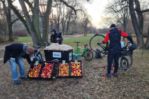 Klimabonus-Aktion am Johannapark. Foto: BUND Leipzig