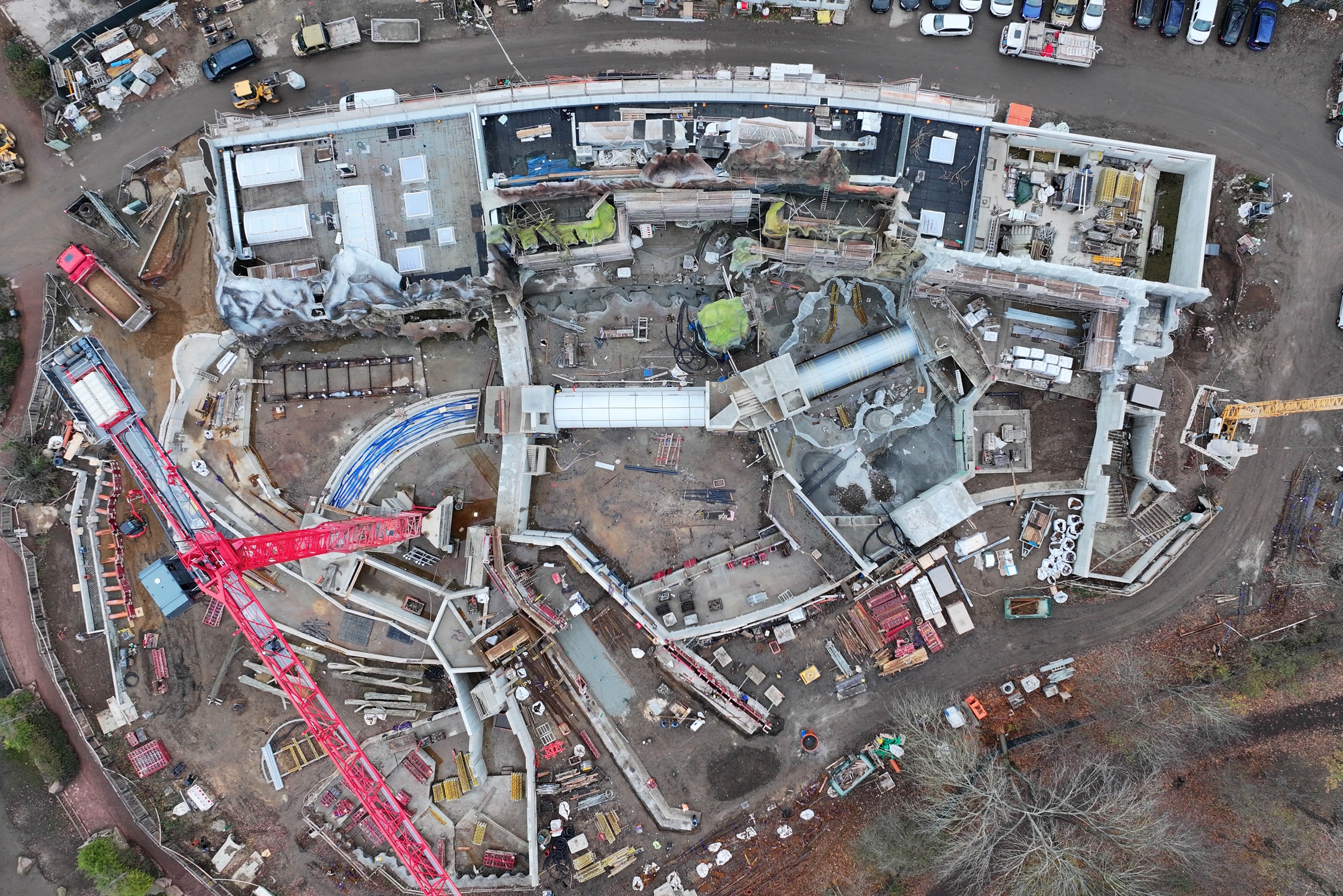 Die Arbeiten an der Erlebniswelt Feuerland für Seelöwen und Pinguine gehen voran. Foto: Zoo Leipzig
