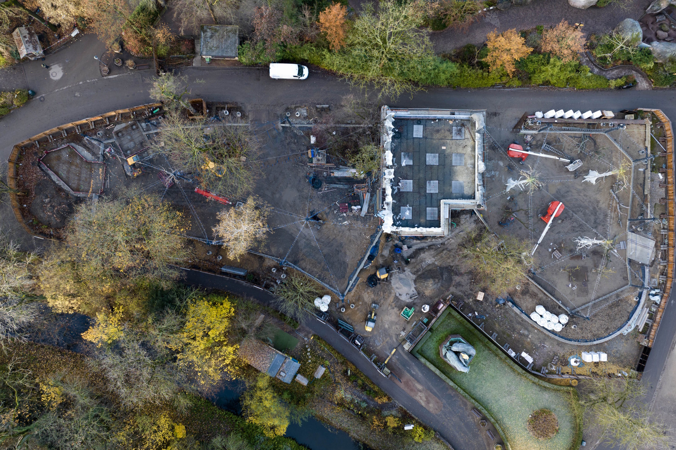 Flugvolieren für Aras und Loris entstehen im Zoo der Zukunft. Foto: Zoo Leipzig