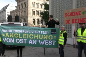 Michael Sommer bei der ver.di-Demonstration am 18.10.2024, Foto: Thomas Köhler