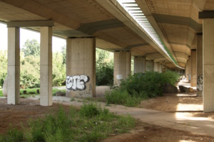 Unter der Agra-Brücke. Foto: Ralf Julke