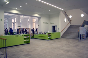Foyer der Bibliothek.