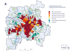 Einteilung des Stadtgebietes in voraussichtliche Wärmeversorgungsgebiete. Karte: Stadt Leipzig, Kommunaler Wärmeplan