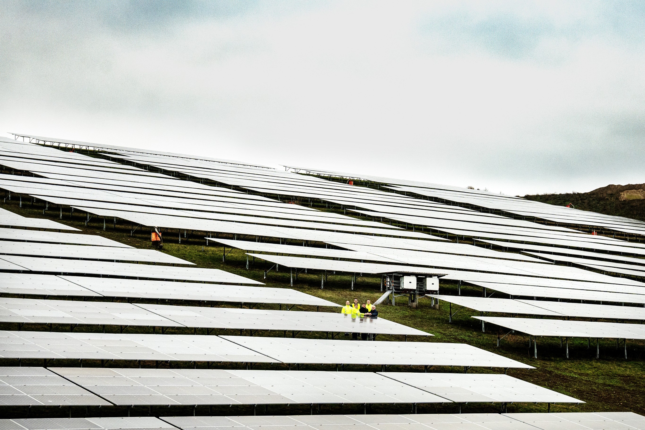 Inbetriebnahme der Photovoltaikanlage auf der Zentraldeponie Croebern. Foto: WEV mbH