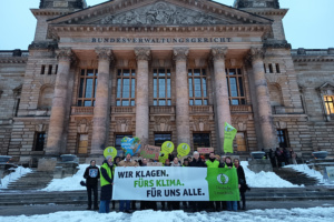 DUH am BVerwG. Foto: Steffen Peschel