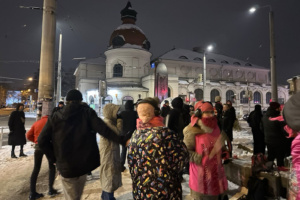 Protest am Smstagabend, dem 31. Januar 2026, am Felsenkeller. Foto: Marco Brás dos Santos