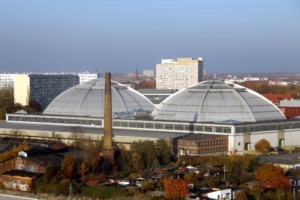 Blick auf die ehenmalige Großmarkthalle im Gebiet westlich der Alten Messe. Archivfoto: Matthias Weidemann