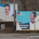 Wahlkplaksate zur Bundestagswahl 2025, teils abgerissen.