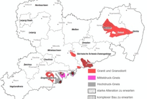 Das Prüfergebnis des LfULG zur Endlagersuche in Sachsen. Karte: Freistaat Sachsen, LfULG