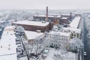Das Spinnereigelände aus der Vogelperspektive.