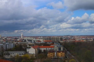 Blick auf die Stadt Leipzig.
