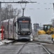 Straßenbahn auf der in Umbau befindlichen Zeppelinbrücke. Foto: Benjamin Weinkauf