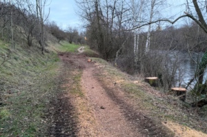 Der bislang nicht ausgebaute Deichweg am Elster-Saale-Kanal. Foto: Marko Hofmann