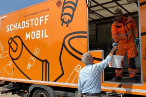 Das Schadstoffmobil unterwegs. Foto: Stadtreinigung Leipzig